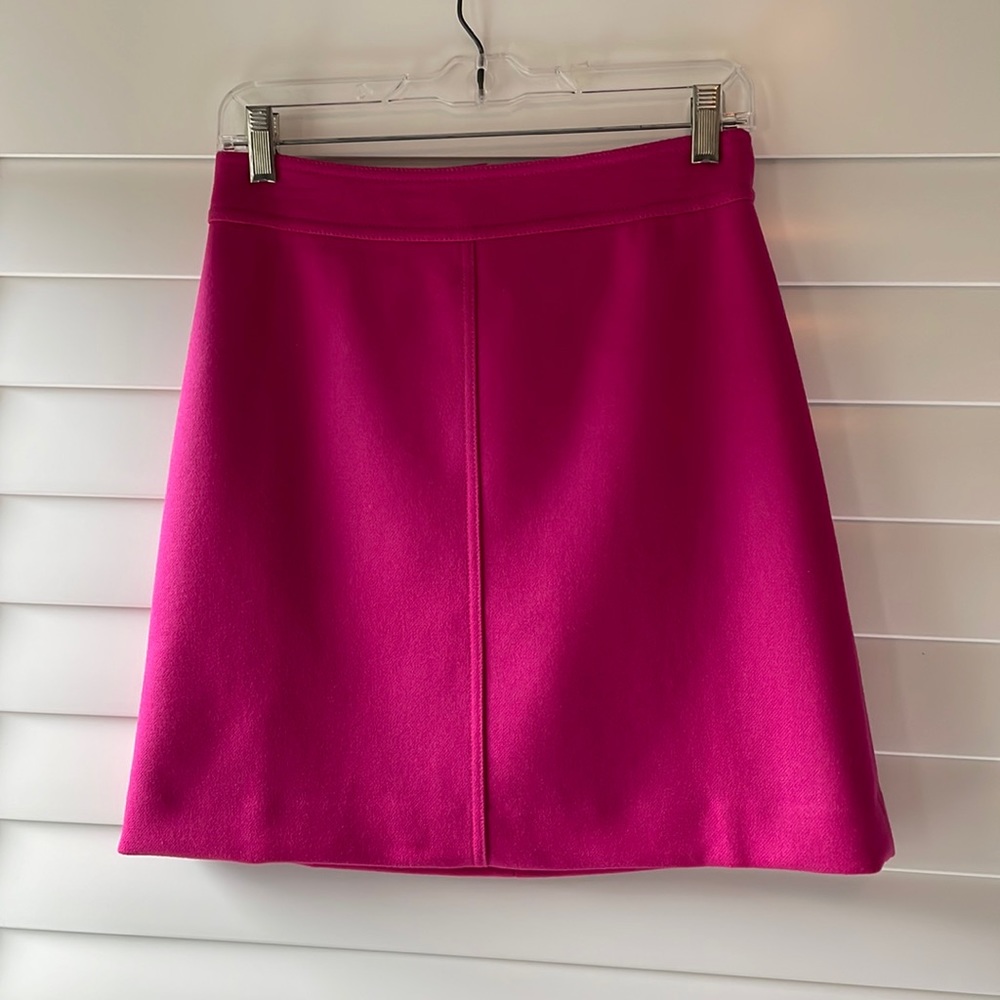 jcrew pink wool skirt size 2 NWOT